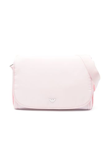 Emporio Armani Kids logo-plaque changing bag - Rosa