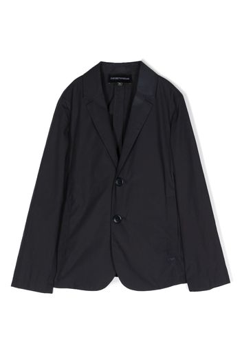 Emporio Armani Kids notched-lapels cotton blazer - Blau