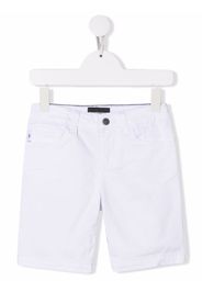 Emporio Armani Kids logo-plaque denim shorts - Weiß