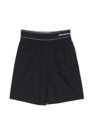 Emporio Armani Kids logo-waist Bermuda shorts - Blau