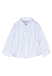 Emporio Armani Kids striped cotton long-sleeve shirt - Weiß