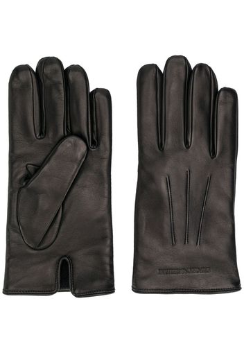 Emporio Armani Handschuhe mit Logo-Gravur - Schwarz