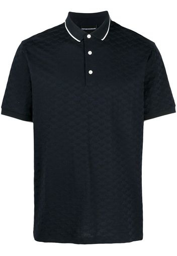 Emporio Armani Gestricktes Poloshirt - Blau