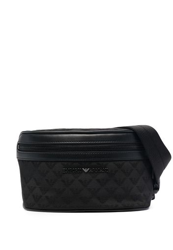 Emporio Armani Gürteltasche mit Monogramm - Schwarz