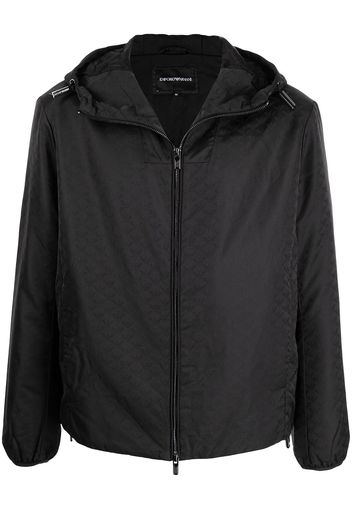 Emporio Armani zip-up hooded jacket - Schwarz