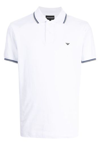 Emporio Armani Poloshirt mit Logo-Stickerei - Weiß