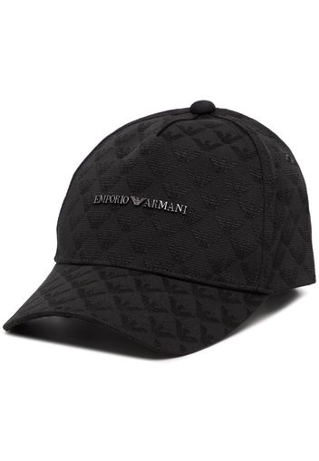 Emporio Armani Baseballkappe mit Logo-Print - Schwarz