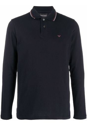 Emporio Armani Poloshirt mit Logo-Print - Blau