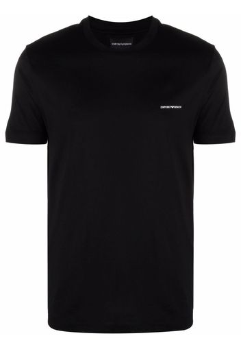 Emporio Armani T-Shirt mit Logo-Print - Schwarz