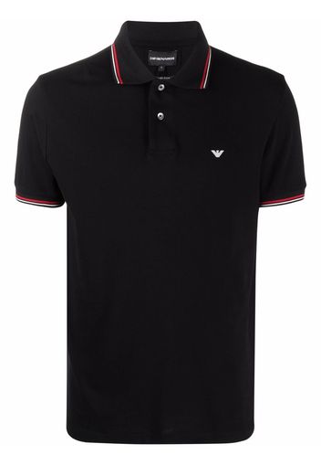 Emporio Armani Poloshirt mit Logo-Print - Schwarz