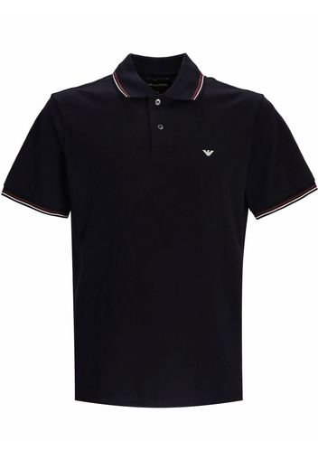 Emporio Armani Poloshirt mit Logo-Stickerei - Blau