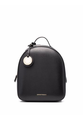 Emporio Armani embossed logo backpack - Schwarz