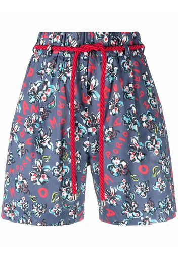 Emporio Armani Mare floral-print shorts - Blau