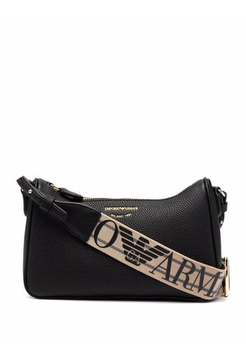 Emporio Armani logo-stamp shoulder bag - Schwarz