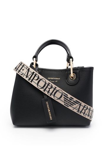 Emporio Armani logo tag tote bag - Schwarz