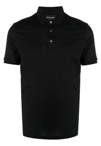 Emporio Armani logo-print polo shirt - Schwarz