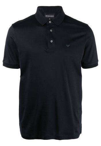 Emporio Armani logo-print polo shirt - Blau