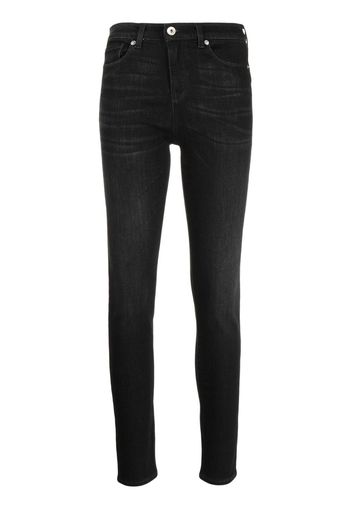 Emporio Armani Halbhohe Skinny-Jeans - Schwarz