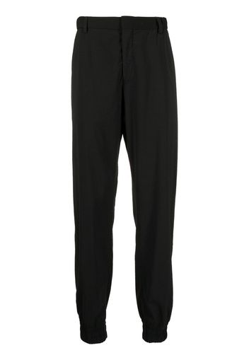 Emporio Armani cuffed virgin wool trousers - Schwarz