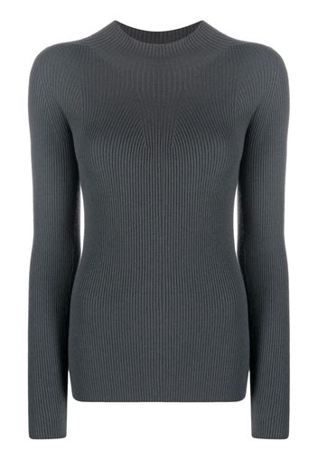 EMPORIO ARMANI long-sleeved ribbed-knit jumper - Grau