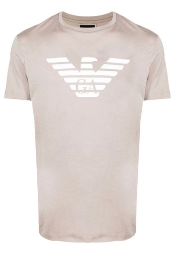 Emporio Armani logo crew-neck T-shirt - Nude