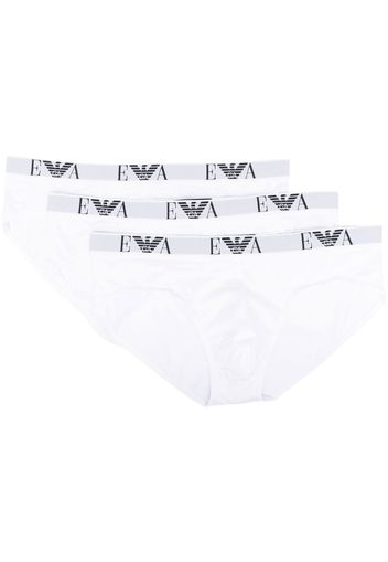 Emporio Armani logo-band briefs - Weiß