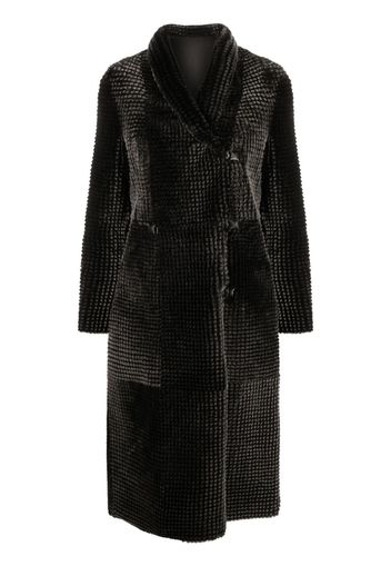 Emporio Armani reversible double-breasted coat - Schwarz