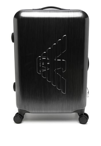 Emporio Armani embossed-logo trolley - Grau