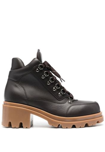 Emporio Armani Chalet Collection 65mm hiking boots - Braun