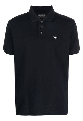 Emporio Armani Poloshirt mit Logo-Stickerei - Blau