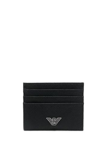 Emporio Armani logo-plaque cardholder - Schwarz