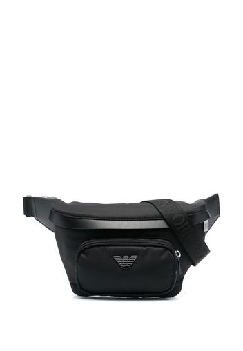 Emporio Armani logo-plaque belt bag - Schwarz