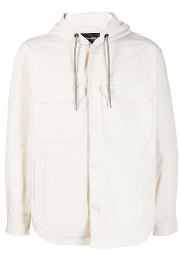 Emporio Armani water-repellant hooded blouson - Nude