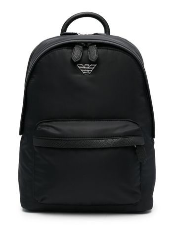 Emporio Armani logo-plaque backpack - Schwarz