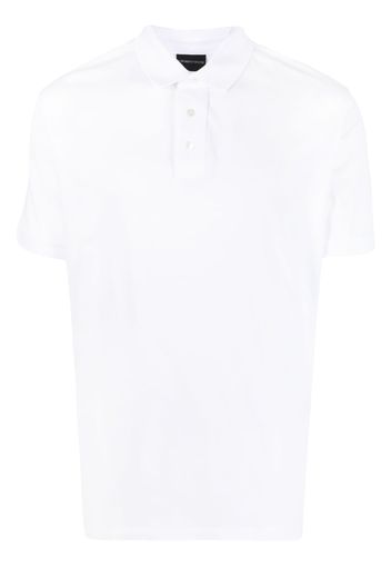 Emporio Armani tonal embroidered-logo polo shirt - Weiß