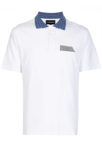 Emporio Armani logo-patch polo shirt - Weiß