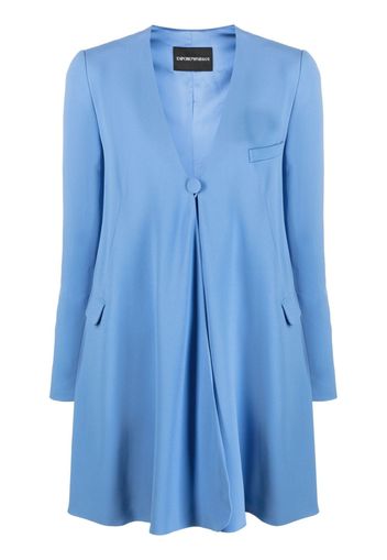 Emporio Armani single-breasted oversized blazer - Blau