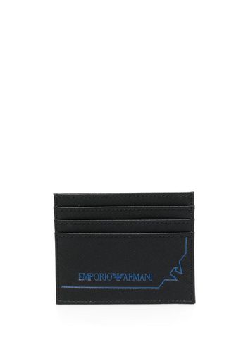 Emporio Armani Kartenetui aus recyceltem Leder - Schwarz