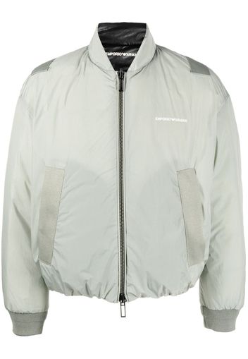 Emporio Armani logo-print padded down jacket - Grün