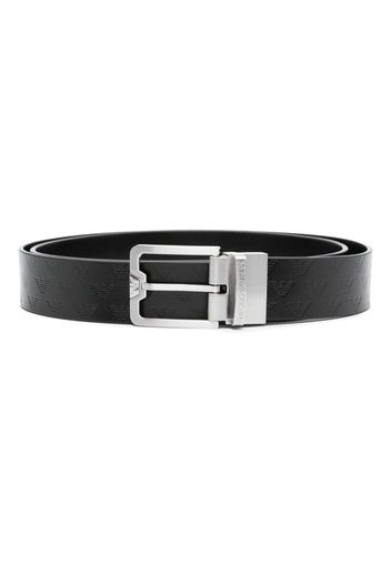 Emporio Armani buckle-fastening leather belt - Schwarz