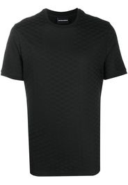 Emporio Armani Texturiertes T-Shirt - Schwarz