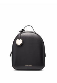 Emporio Armani embossed logo backpack - Schwarz