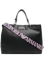 Emporio Armani Handtasche mit Logo-Schild - Schwarz