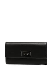 Emporio Armani folding logo-stamp wallet - Schwarz