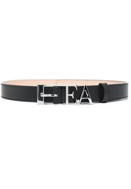 Emporio Armani logo-buckle leather belt - Schwarz