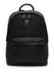 Emporio Armani logo-plaque backpack - Schwarz