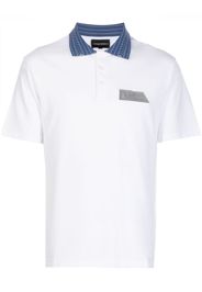 Emporio Armani logo-patch polo shirt - Weiß