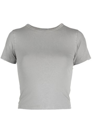 ENTIRE STUDIOS round-neck cropped T-shirt - Grau