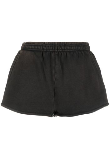 ENTIRE STUDIOS washed-effect micro shorts - Schwarz