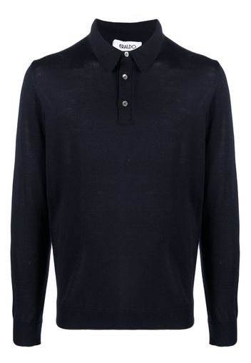 ERALDO long-sleeve wool polo shirt - Blau